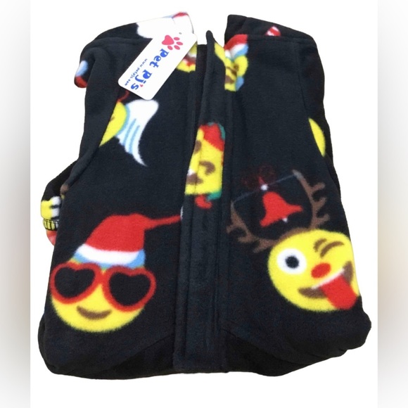 Pet PJ's EMOJI Flannel Dog Pajama’s Large NWT - Picture 2 of 6